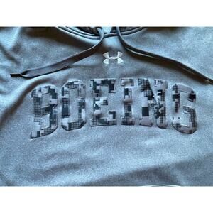 Under Armour Boeing Urban Camo Hoodie Sweatshirt Mens Loose Medium Gray UA Storm